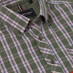 Kam S/S Casual Check Shirt - sage